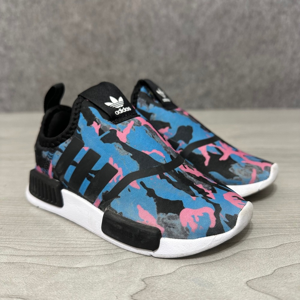 Adidas NMD 360 Kids 8K Blue Pink Camo Slip On Sneakers HP9665 Athletic Shoes
